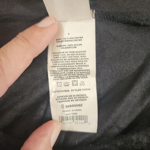 Renaissance, Gothic, Cosplay Medieval Dress Black And Gold W/hood By Disguise - Picture 7 of 8